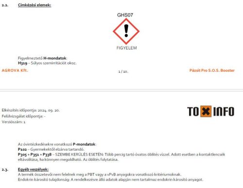 Mr. Pitch Pázsit SOS Booster-pázsit regeneráló 1l