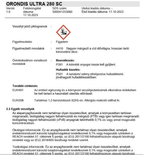 Orondis Ultra 280SC 100ml